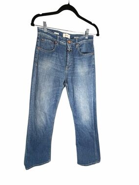 Closed Hi Sun Flared Jeans Dark Blue Organic Cotton Blend Sz 27